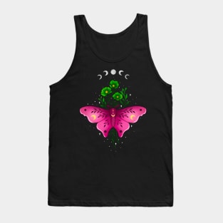 Celestial Moth and Floral Tank Top